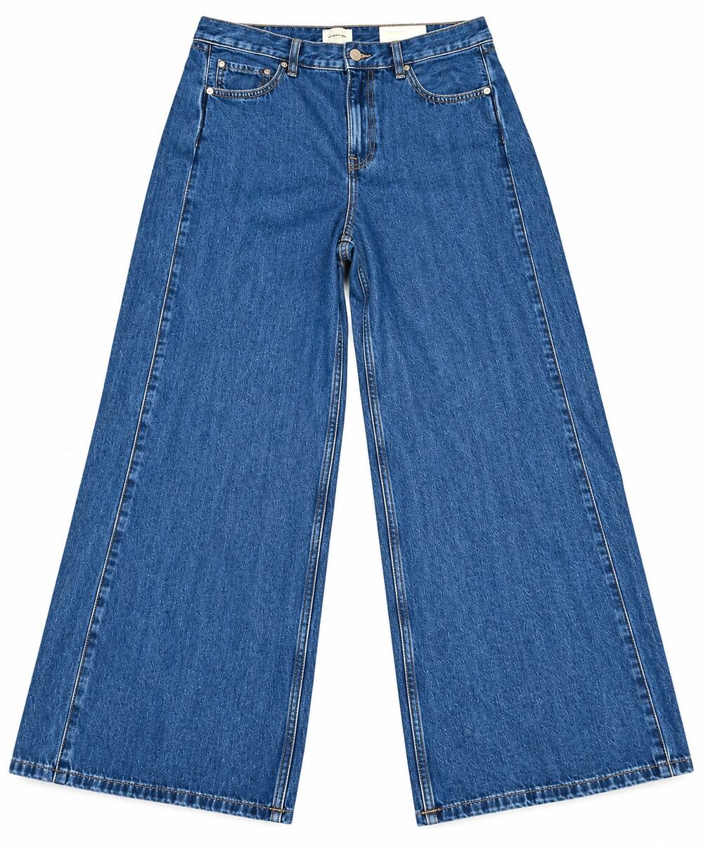 Everlane Paneled Wide-Leg Jeans High Rise Organic Cotton Coastal Chic NWT
